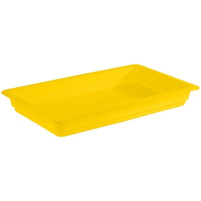 APS GN 1/1 Behälter Porzellan, hitzebeständig bis 220°C 7,1 Liter; Größe GN 1/1, 7100 ml, 53x32.5x6 cm (LxBxT); gelb APS GN 1/1 Behälter Porzellan, hitzebeständig bis 220°C 7,1 Liter; Größe GN 1/1, 7100 ml, 53x32.5x6 cm (LxBxT); gelb
