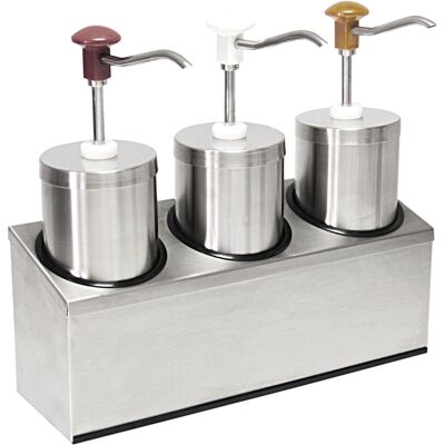 Schneider Druckknopf Dosierspender; 2000 ml, 44x14x41 cm (LxBxH); edelstahl Schneider Druckknopf Dosierspender; 2000 ml, 44x14x41 cm (LxBxH); edelstahl