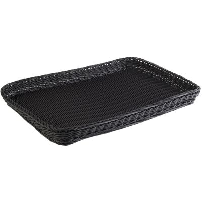 APS Korb -PROFI LINE- 60 x 40 cm, H: 5 cm - 50918; 60x40x5 cm (LxBxH); schwarz; rechteckig APS Korb -PROFI LINE- 60 x 40 cm, H: 5 cm - 50918; 60x40x5 cm (LxBxH); schwarz; rechteckig