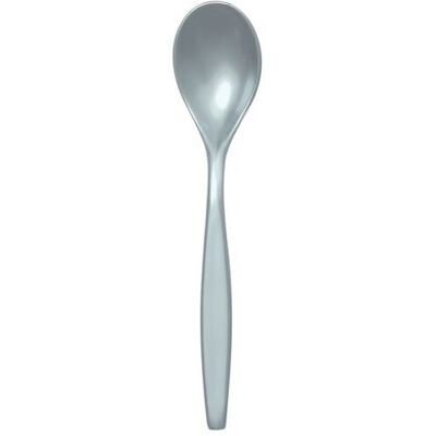 WACA Zuckerlöffel / Kaffeelöffel SAN Kunststoff; 13.5 cm (L); silber; 25 Stück / Pack WACA Zuckerlöffel / Kaffeelöffel SAN Kunststoff; 13.5 cm (L); silber; 25 Stück / Pack