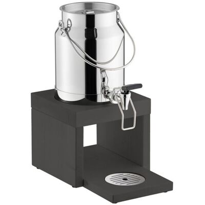 APS Milchdispenser -BRIDGE- 18/8 Edelstahl Buche, massiv 1 Kühlakku im Standfuß inklusive Touchless Adapter; 3000 ml, 31x20x39 cm (LxBxH); silber/braun APS Milchdispenser -BRIDGE- 18/8 Edelstahl Buche, massiv 1 Kühlakku im Standfuß inklusive Touchless Adapter; 3000 ml, 31x20x39 cm (LxBxH); silber/braun