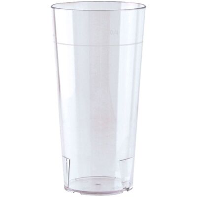WACA Trinkbecher SAN Kunststoff; 400 ml, 7.5x14.5 cm (ØxH); transparent; 0.4 l Eichstrich, 50 Stück / Pack WACA Trinkbecher SAN Kunststoff; 400 ml, 7.5x14.5 cm (ØxH); transparent; 0.4 l Eichstrich, 50 Stück / Pack