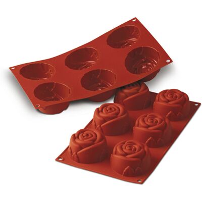 Schneider Silikonbackform Rose; 115 ml, 30x17.5x4 cm (LxBxH); rot Schneider Silikonbackform Rose; 115 ml, 30x17.5x4 cm (LxBxH); rot
