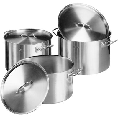 Vega Edelstahl Kochgeschirr Set - 3-teiliges Profi-Kochgeschirr Vega Edelstahl Kochgeschirr Set - 3-teiliges Profi-Kochgeschirr