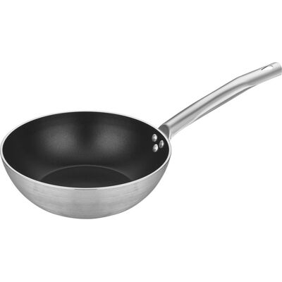 Stalgast Wok-Pfanne mit Antihaftbeschichtung, Serie OnSet; 5300 ml, 32x9.5 cm (ØxH); silber Stalgast Wok-Pfanne mit Antihaftbeschichtung, Serie OnSet; 5300 ml, 32x9.5 cm (ØxH); silber