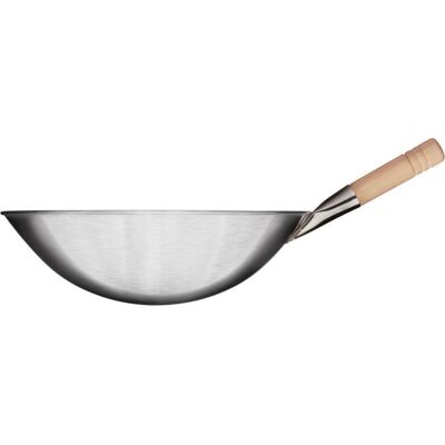 Stalgast Wok aus poliertem Edelstahl; 40x12 cm (ØxH); silber; rund Stalgast Wok aus poliertem Edelstahl; 40x12 cm (ØxH); silber; rund