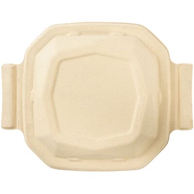 DUNI Zuckerrohrdeckel Eco V; 24.4x19.2x3.2 cm (LxBxH); braun; quadratisch; 50 Stück / Pack DUNI Zuckerrohrdeckel Eco V; 24.4x19.2x3.2 cm (LxBxH); braun; quadratisch; 50 Stück / Pack