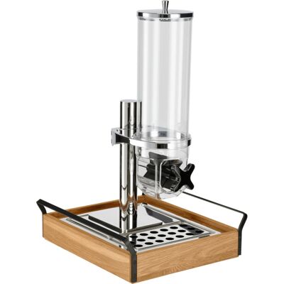VEGA Müslispender Esino einfach 1/2; GN 1/2, 35.4x38.6x56.2 cm (LxBxH); eiche/schwarz/edelstahl; rechteckig VEGA Müslispender Esino einfach 1/2; GN 1/2, 35.4x38.6x56.2 cm (LxBxH); eiche/schwarz/edelstahl; rechteckig