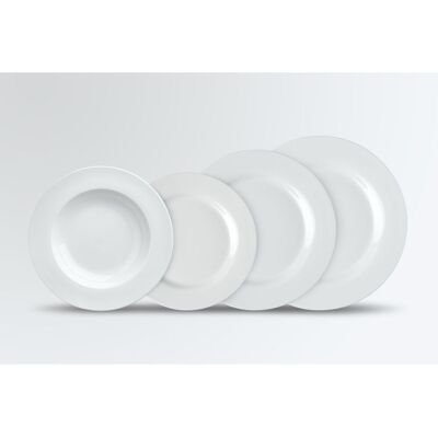 PULSIVA Teller-Set Eco 4-teilig; weiß PULSIVA Teller-Set Eco 4-teilig; weiß