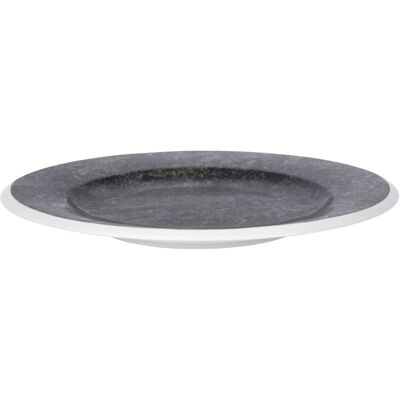 WMF Teller flach Synergy Dark Rock; 24x1.4 cm (ØxH); weiß/anthrazit; rund; 6 Stück / Pack WMF Teller flach Synergy Dark Rock; 24x1.4 cm (ØxH); weiß/anthrazit; rund; 6 Stück / Pack