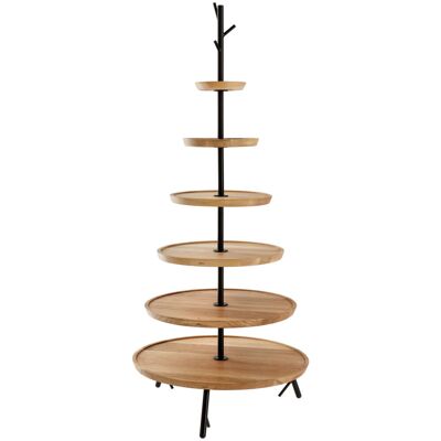 Vega Cornu Etagere - Modulare Eiche/Schwarz Regal Vega Cornu Etagere - Modulare Eiche/Schwarz Regal
