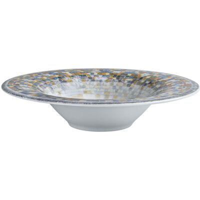 VEGA Pastateller Terra Mosaic; 600 ml, 30 cm (Ø); blau/weiß/orange; rund; 4 Stück / Pack VEGA Pastateller Terra Mosaic; 600 ml, 30 cm (Ø); blau/weiß/orange; rund; 4 Stück / Pack