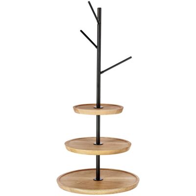 Vega Cornu Modular Regal - Eiche/Schwarz - Rund - Etagere Vega Cornu Modular Regal - Eiche/Schwarz - Rund - Etagere
