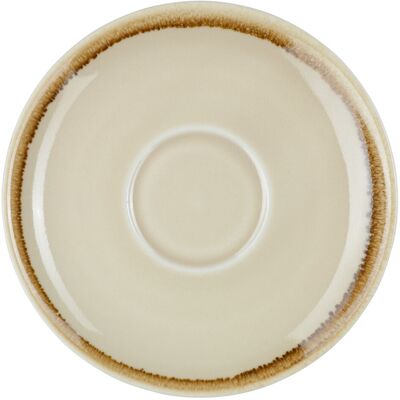 PULSIVA Kaffee-Untertasse Glaze 2.0; 14.2 cm (Ø); sand; rund; 6 Stück / Pack PULSIVA Kaffee-Untertasse Glaze 2.0; 14.2 cm (Ø); sand; rund; 6 Stück / Pack