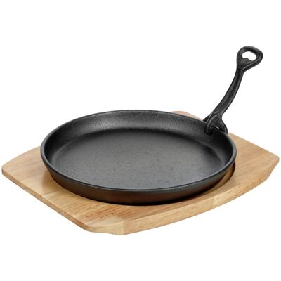 Pulsiva Gusseisen Fleischplatte - Abnehmbarer Griff, 22cm, Schwarz - Kochgeschirr Pulsiva Gusseisen Fleischplatte - Abnehmbarer Griff, 22cm, Schwarz - Kochgeschirr