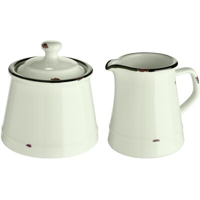 Vega Set Zuckerdose und Milchkännchen - Retro Porzellan Vega Set Zuckerdose und Milchkännchen - Retro Porzellan