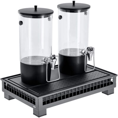 VEGA Saftspender Portland doppelt 1/1; 55.4x35.2x53 cm (LxBxH); anthrazit/transparent/schwarz VEGA Saftspender Portland doppelt 1/1; 55.4x35.2x53 cm (LxBxH); anthrazit/transparent/schwarz