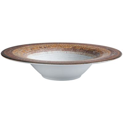 VEGA Pastateller Terra Mosaic; 600 ml, 30 cm (Ø); terrakotta/beige/braun; rund; 4 Stück / Pack VEGA Pastateller Terra Mosaic; 600 ml, 30 cm (Ø); terrakotta/beige/braun; rund; 4 Stück / Pack