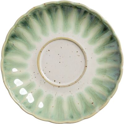 VEGA Espresso-Untertasse Flora; 12.5x2.1 cm (ØxH); grün/beige; rund; 6 Stück / Pack VEGA Espresso-Untertasse Flora; 12.5x2.1 cm (ØxH); grün/beige; rund; 6 Stück / Pack