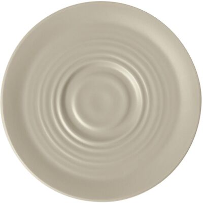 VEGA Espresso-Untertasse Kanas mit Relief; 11.4x1.3 cm (ØxH); beige; rund; 6 Stück / Pack VEGA Espresso-Untertasse Kanas mit Relief; 11.4x1.3 cm (ØxH); beige; rund; 6 Stück / Pack