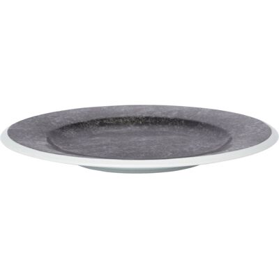 WMF Teller flach Synergy Dark Rock; 20x1.4 cm (ØxH); weiß/anthrazit; rund; 6 Stück / Pack WMF Teller flach Synergy Dark Rock; 20x1.4 cm (ØxH); weiß/anthrazit; rund; 6 Stück / Pack
