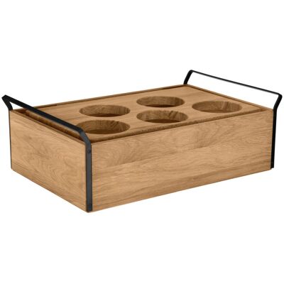 VEGA Buffet Display Esino für 5 Schalen 1/1; GN 1/1, 61.9x38.6x20.9 cm (LxBxH); eiche/schwarz; rechteckig VEGA Buffet Display Esino für 5 Schalen 1/1; GN 1/1, 61.9x38.6x20.9 cm (LxBxH); eiche/schwarz; rechteckig