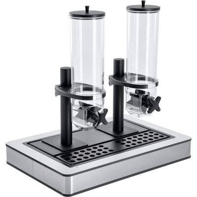 VEGA Müslispender Fundale doppelt, GN 1/1, Edelstahl; GN 1/1, 63x42.5x64.7 cm (LxBxH); edelstahl/weiß/transparent/schwarz; rechteckig VEGA Müslispender Fundale doppelt, GN 1/1, Edelstahl; GN 1/1, 63x42.5x64.7 cm (LxBxH); edelstahl/weiß/transparent/schwarz; rechteckig