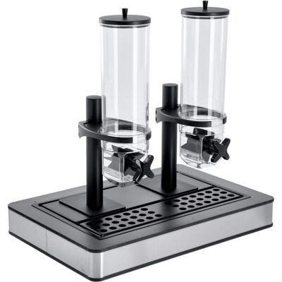 VEGA Müslispender Fundale doppelt, GN 1/1, Edelstahl; GN 1/1, 63x42.5x64.7 cm (LxBxH); edelstahl/anthrazit/transparent/schwarz; rechteckig VEGA Müslispender Fundale doppelt, GN 1/1, Edelstahl; GN 1/1, 63x42.5x64.7 cm (LxBxH); edelstahl/anthrazit/transparent/schwarz; rechteckig