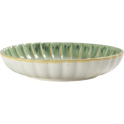VEGA Teller tief Flora; 300 ml, 23x4.6 cm (ØxH); grün/beige; rund; 4 Stück / Pack VEGA Teller tief Flora; 300 ml, 23x4.6 cm (ØxH); grün/beige; rund; 4 Stück / Pack