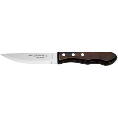VEGA Jumbo-Steakmesser Picanha; 25 cm (L); silber, Griff braun; 12 Stück / Pack VEGA Jumbo-Steakmesser Picanha; 25 cm (L); silber, Griff braun; 12 Stück / Pack