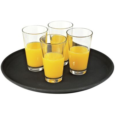 PULSIVA Serviertablett Platter rund; 36 cm (Ø); schwarz; rund PULSIVA Serviertablett Platter rund; 36 cm (Ø); schwarz; rund