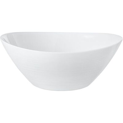 Bormioli Rocco Prometeo Salatschüssel - Opalglas, Weiß, Oval, 350ml Bormioli Rocco Prometeo Salatschüssel - Opalglas, Weiß, Oval, 350ml