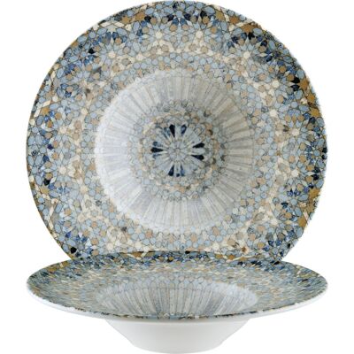Bonna Luca Mosaik Porzellanplatte - 28cm - Blau Bonna Luca Mosaik Porzellanplatte - 28cm - Blau