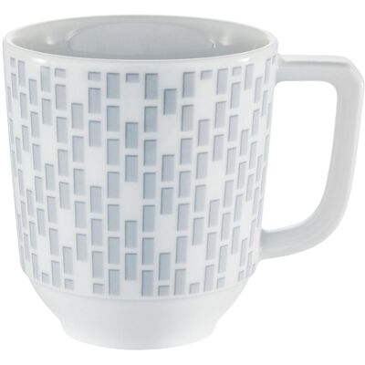 WMF Becher Synergy Geometric; 280 ml, 11x8.9 cm (ØxH); weiß/blau; 6 Stück / Pack WMF Becher Synergy Geometric; 280 ml, 11x8.9 cm (ØxH); weiß/blau; 6 Stück / Pack