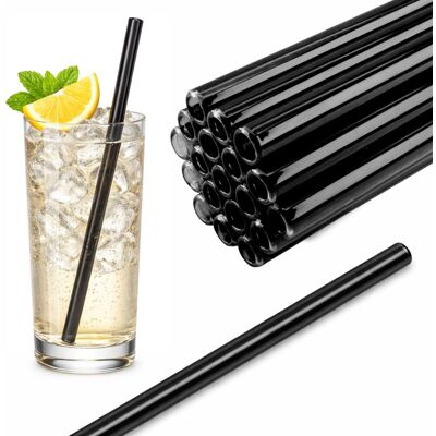 Gastro Pionier 50x Glas Trinkhalme farbig; 0.8x15 cm (ØxL); schwarz; 50 Stück / Pack Gastro Pionier 50x Glas Trinkhalme farbig; 0.8x15 cm (ØxL); schwarz; 50 Stück / Pack