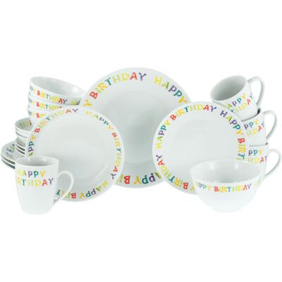 CreaTable Happy Birthday - Kombiservice 20-tlg; weiß CreaTable Happy Birthday - Kombiservice 20-tlg; weiß