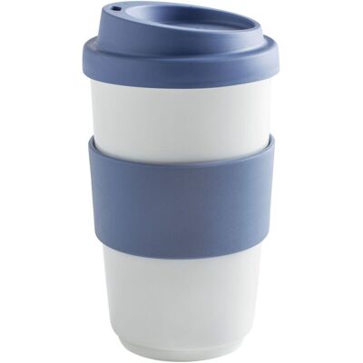 Kahla Becher + Trinkdeckel + Banderole fillit; 400 ml, 8x13 cm (ØxH); rauchblau; rund Kahla Becher + Trinkdeckel + Banderole fillit; 400 ml, 8x13 cm (ØxH); rauchblau; rund