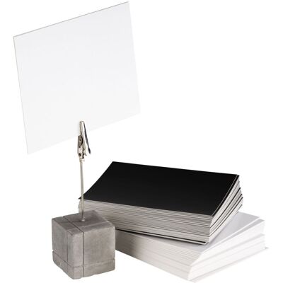 APS Kartenhalter Beton eckig; 3x3x12 cm (LxBxH); weiß; 4 Stück / Pack APS Kartenhalter Beton eckig; 3x3x12 cm (LxBxH); weiß; 4 Stück / Pack