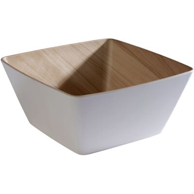 APS Schale FRIDA, Melamin, eckig; 3500 ml, 25x25x12 cm (LxBxH); weiß/beige; quadratisch APS Schale FRIDA, Melamin, eckig; 3500 ml, 25x25x12 cm (LxBxH); weiß/beige; quadratisch