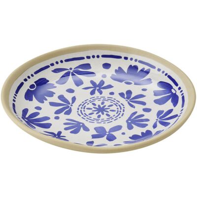 APS Teller -FLORYN-; 15.5x15.5x2 cm (LxBxH); weiß/beige/blau; rund APS Teller -FLORYN-; 15.5x15.5x2 cm (LxBxH); weiß/beige/blau; rund