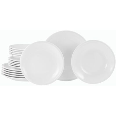 CreaTable Milano Weiss - Tellerset 18-tlg; weiß CreaTable Milano Weiss - Tellerset 18-tlg; weiß