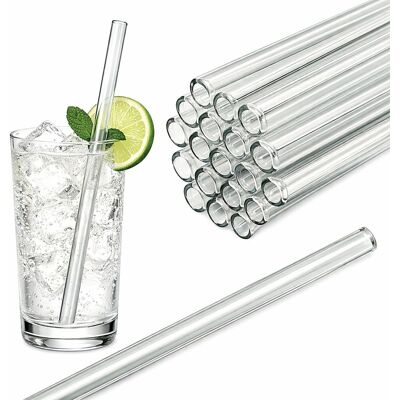 Gastro Pionier 50x Glas Trinkhalme transparent; 0.8x15 cm (ØxL); transparent; 50 Stück / Pack Gastro Pionier 50x Glas Trinkhalme transparent; 0.8x15 cm (ØxL); transparent; 50 Stück / Pack