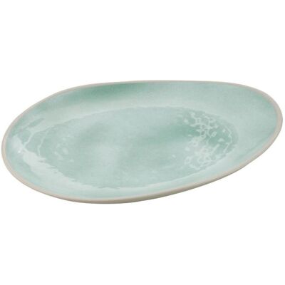 APS Teller -CALA-; 33.5x26x2.5 cm (LxBxH); grün/grau; organisch APS Teller -CALA-; 33.5x26x2.5 cm (LxBxH); grün/grau; organisch