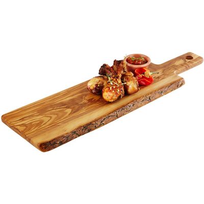 APS Servierbrett OLIVE, Olivenholz, mit Griff; 51x15x1.5 cm (LxBxH); braun; rechteckig APS Servierbrett OLIVE, Olivenholz, mit Griff; 51x15x1.5 cm (LxBxH); braun; rechteckig