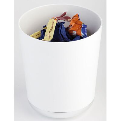 APS Tischreste- / Besteck Behälter Base Chrom; 1300 ml, 13x15.5 cm (ØxH); weiß; rund APS Tischreste- / Besteck Behälter Base Chrom; 1300 ml, 13x15.5 cm (ØxH); weiß; rund