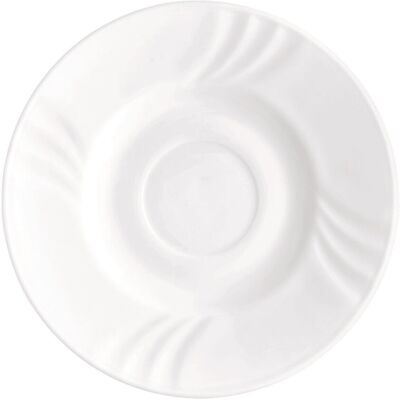 Bormioli Rocco Untertasse Ebro 15,5cm; 15.5x15.5x15.5x2 cm (LxBxØxH); weiß; rund; 48 Stück / Pack Bormioli Rocco Untertasse Ebro 15,5cm; 15.5x15.5x15.5x2 cm (LxBxØxH); weiß; rund; 48 Stück / Pack