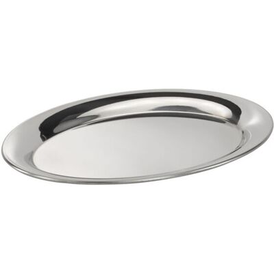 APS Serviertablett KAFFEEHAUS, Edelstahl, oval, hochglanz; 14.5x20x1.5 cm (LxBxH); silber; oval APS Serviertablett KAFFEEHAUS, Edelstahl, oval, hochglanz; 14.5x20x1.5 cm (LxBxH); silber; oval