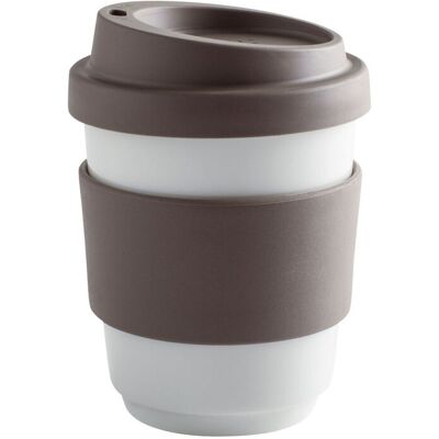Kahla Becher + Trinkdeckel + Banderole fillit; 270 ml, 8x9.6 cm (ØxH); taupe; rund Kahla Becher + Trinkdeckel + Banderole fillit; 270 ml, 8x9.6 cm (ØxH); taupe; rund