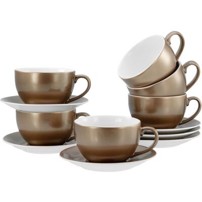 CreaTable Golden Days - Cappuccino Set 12-tlg; weiß CreaTable Golden Days - Cappuccino Set 12-tlg; weiß