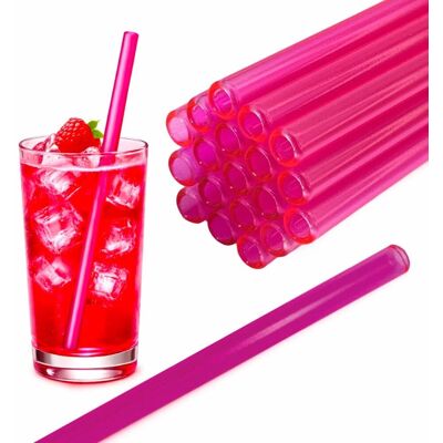 Gastro Pionier 50x Glas Trinkhalme farbig; 0.8x20 cm (ØxL); pink; 50 Stück / Pack Gastro Pionier 50x Glas Trinkhalme farbig; 0.8x20 cm (ØxL); pink; 50 Stück / Pack